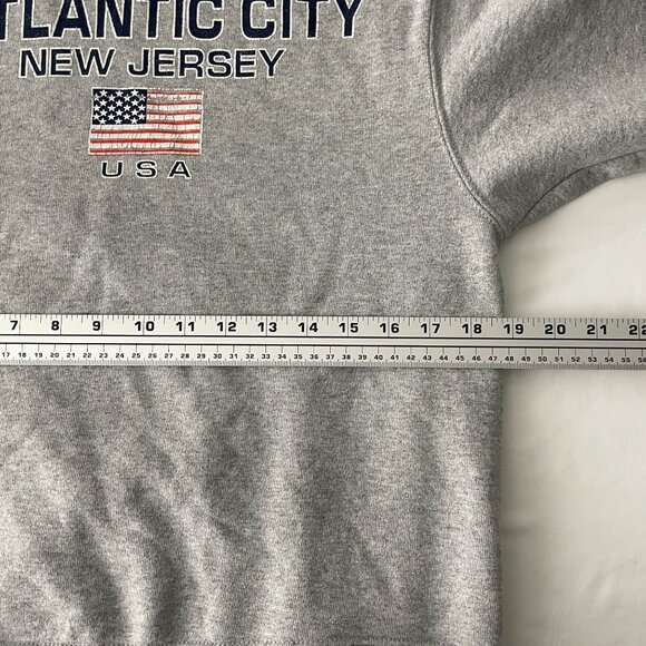 Fruit & Loom Men's Atlantic City New Jersey USA Pullover Sweatshirt Gray Size S - Picture 5 of 6